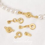 14k18k bag gold color retaining finish connection button handmade diy beaded bracelet necklace jewelry accessories - Image 4