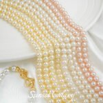 [8mm] imitation of Shi Jia pearl thick coating high run straight hole beads handmade DIY bracelet necklace beads accessories material - Image 4