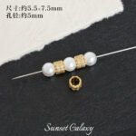 High Color Retention 18K Gold Plated Zircon Clover Spacer Beads Handmade DIY Beaded Bracelet Necklace Jewelry Accessories Material - Image 14