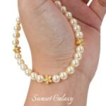 18k gold color five-petal flower four-leaf clover accessories handmade diy beaded material bracelet necklace earring accessories - Image 5