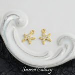 [Marine] 18k gold animal pendant small fish seahorse handmade diy beaded material bracelet necklace earrings accessories - Image 16