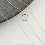 18k gold-plated silver oblate O-chain strip extended chain finishing chain tassel handmade diy bracelet necklace beaded material - Image 6