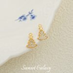 18K Christmas Series Gingerbread Man Socks with Zirconium Pendant Handmade DIY Beaded Material Earrings Accessories Bracelet Accessories - Image 33