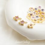 Multicolor Zirconium Diamond Stars Double Hanging Copper Plated Real Gold Beads DIY Handmade Beaded Bracelet Necklace Jewelry Material Accessories