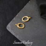 18k Copper Gold-plated Silver Simple Foundation All-match Hidden Line Button Tail Buckle Handmade DIY Beaded Material Bracelet Accessories - Image 6