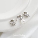 Copper-Plated Real Gold Open Pearl Hanging Buckle Bayonet Cap Handmade DIY Beads Loose Bead Bracelet Necklace Accessories Material - Image 4