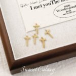 Twist plating real gold 26 English letter pendant handmade diy string bracelet earrings necklace accessories - Image 25