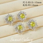 18K Color-Preserving Sparkling Snow Falling Zircon-Plated Beads Pearl Handmade DIY Beaded Bracelet Jewelry Accessories Material - Image 21