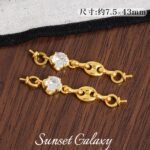 Strong Color Retention 18K Gold-Plated Twist Button Eye Needle Chain Handmade DIY Beaded Bracelet Necklace Jewelry Accessories Material - Image 8