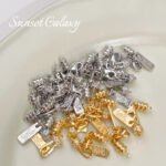 18k Copper Plated Real Gold Joker Butterfly tag Lobster Buckle Handmade DIY Beaded Material Bracelet Necklace Accessories - Image 3