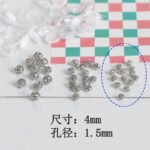 18k gold color gold ball small round bead bag gold spacer DIY jewelry accessories handmade beaded bracelet material - Image 18