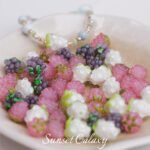 raspberry light work glass beads irregular beads handmade diy material bracelet beaded necklace pendant jewelry accessories