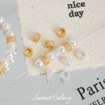 18K Gold-Plated Color-Preserving Zircon Pearl Crystal Bracelet Spacer Beads Handmade DIY Beaded Necklace Jewelry Accessories Material - Image 4