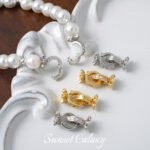 Gold-plated Seiko Micro-inlaid Zircon 18K Flower Bud Double Ring Buckle Tail Buckle Handmade DIY Beaded Bracelet Necklace Material - Image 5