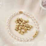 18k gold imitation baroque irregular stone beads handmade DIY string bracelet necklace jewelry accessories material - Image 3