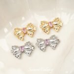 18K Real Gold Plated Bow Inlaid with Zircon French Latch BucKle Connecting BucKle diy Beaded Bracelet NecKlace Jewelry Accessories