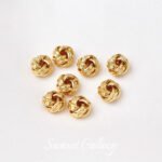 Winding kink knot 18k gold beads loose beads bracelet bracelet diy accessories beads handmade jewelry beaded material - Image 9