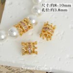 18K Copper Plated Real Gold High Color Retention Zircon Wheel Zirconium Diamond Spacer Beads Handmade DIY Bracelet Necklace Jewelry Accessories Material - Image 6