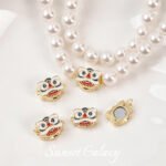 Electroplated real gold lion koi strong suction buckle closing magnet buckle diy beaded bracelet necklace accessories - Image 2