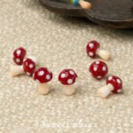 Retro Polka Dot Handmade Glass Small Mushroom Lamp through Hole Beads Handmade DIY Bracelet Necklace Jewelry Accessories Material - Image 5