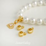 Gold-plated Tee Pendant Beaded High Color Handmade DIY Bracelet Necklace Beaded Beaded Jewelry Accessories Material