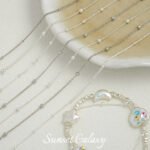 14k gold plated treasure color bag bead bead chain with ball chain loose chain ponytail chain handmade diy beaded bracelet material accessories - Image 5