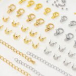 House Abai 18k Gold Plated Color Preservation Lobster Buckle Coil Buckle Extension Chain Beaded DIY Material Bracelet Necklace Accessories - Image 4