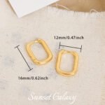 Color-Preserving Copper Plated Real Gold Simple Glossy Twist Earrings Earrings Handmade DIY Earrings Jewelry Materials Accessories - Image 9