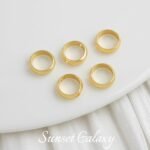 18K lace round double hole bead bag bead ring handmade diy material bracelet beaded necklace pearl jewelry accessories - Image 12