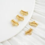 Gold Plated Carved Elbow Tee Pendant Beaded Handmade DIY Bracelet Necklace Beaded Beaded Accessories Material - Image 5