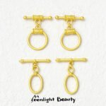 Color-preserving sand gold oval universal closing connection OT buckle head handmade diy string necklace buckle jewelry accessories