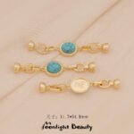 18k Gold Plated Zirconium Songhua Stone Fail Link Buckle DIY Handmade Beaded Material Bracelet Necklace Accessories Jewelry - Image 6