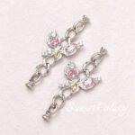 18k electroplated real gold inlaid zircon butterfly finishing connection buckle head handmade diy string pearl necklace jewelry accessories - Image 4