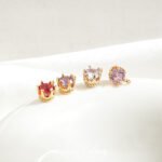 Zircon 18k Gold Round Crown Single Pendant Pendant Loose Beads diy Handmade Beaded Bracelet Necklace Material Accessories - Image 2