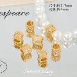 18K Real Gold Plated Zircon High Color Retention Barrel Beads Spacer Beads Handmade DIY Beaded Bracelet Necklace Jewelry Accessories Material - Image 27