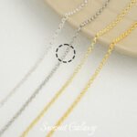 18k gold strong color retention round chain ponytail chain O-shaped chain tail chain handmade diy material bracelet necklace loose chain accessories - Image 23