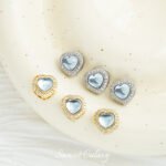 Heart-shaped Zirconium Spacer Beads Copper-plated Real Gold Color-preserving Beads diy Handmade Bracelet Necklace Beaded Jewelry Accessories Material - Image 3