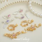 Silver-plated Star Butterfly Brand Zircon Ot Buckle Round Bead Buckle Coil Buckle Handmade DIY Beaded Material Bracelet Accessories - Image 3