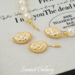 Ins Simple Plaid Asymmetrical Zircon Color-Preserving Ingot Buckle Handmade DIY Beaded Bracelet Necklace Accessories Material - Image 3