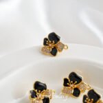 Zirconium-inlaid oil-drop gardenia buckle gold-plated color-retaining handmade DIY bracelet necklace beaded connection buckle accessories material - Image 2