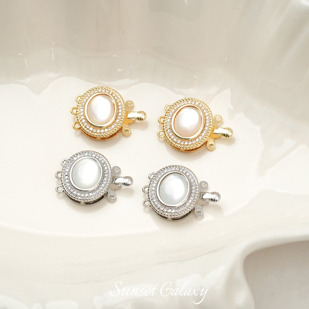 O1CN01UBF0iq1XU9sGw9YZH_2217832672926-0-cib Color-preserving 18K gold oval inlaid beetle zircon pin buckle closing buckle diy jewelry bracelet necklace connection buckle accessories - Image 1