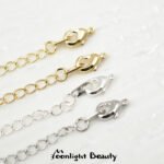 18k bag gold closing spring lobster clasp extended chain handmade diy beaded bracelet necklace jewelry accessories - Image 3