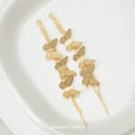 Real Gold Plated High Sense Butterfly Long Tassel Pendant Handmade DIY Bracelet Necklace Beaded Beaded Accessories Material - Image 5