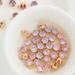 Zircon 18k Gold Round Crown Single Pendant Pendant Loose Beads diy Handmade Beaded Bracelet Necklace Material Accessories - Image 5