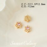 18K Gold-Filled High-Precision Powder Zirconium Porous Spacer Beads Handmade DIY Beaded Crystal Bracelet Bracelet Jewelry Accessories Material - Image 21