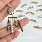 gold plated color retaining bar porous pendant diy handmade beaded material bracelet necklace earrings jewelry accessories - Image 2
