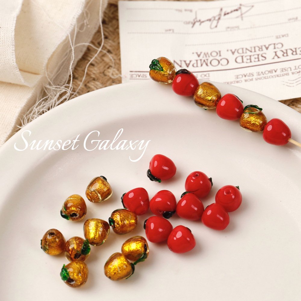 O1CN01UNh63K1XU9tCYtmID_2217832672926-0-cib Japanese Imported Professional Lighting Glass Apple Glazed Beads Scattered Beads Handmade DIY Beaded Bracelet Jewelry Accessories - Image 1