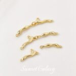 18k Electroplated Real Gold Branch Horn Connecting Rod Set Buckle Handmade diy Beaded Bracelet Necklace Jewelry Accessories - Image 6