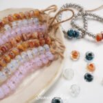 Lantern Glazed Water Ripple Glass Beads Handmade Fired Handmade DIY Material Bracelet Necklace Ear Jewelry Accessories