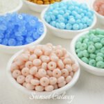 Clear color round flat glass abacus beads loose beads handmade DIY material bracelet necklace beaded jewelry accessories